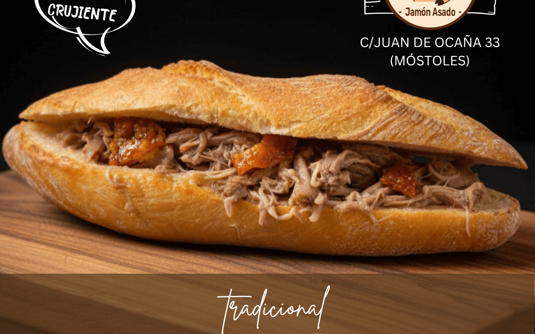 Bocata tradicional de jamón asado